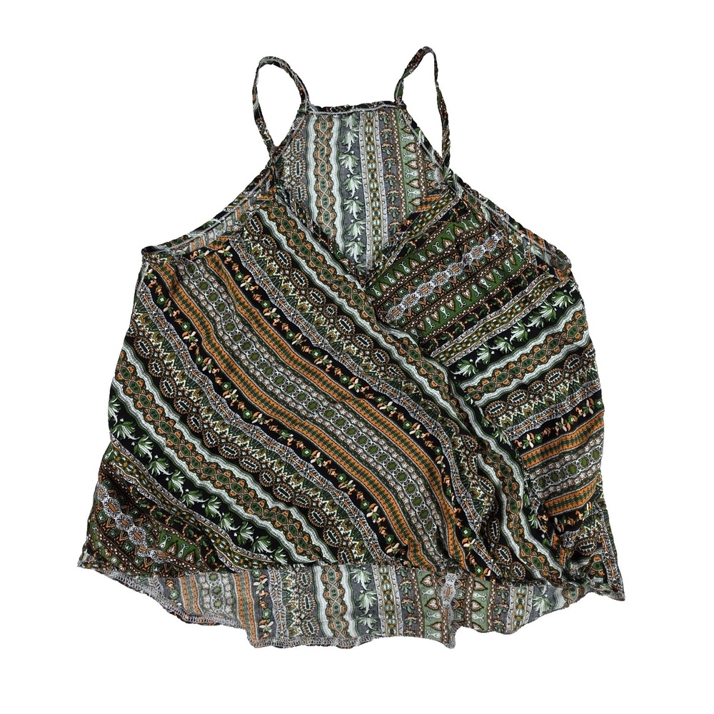 Shein Womens Tank Top L 8/10 Green/ Black Tank Top Summer